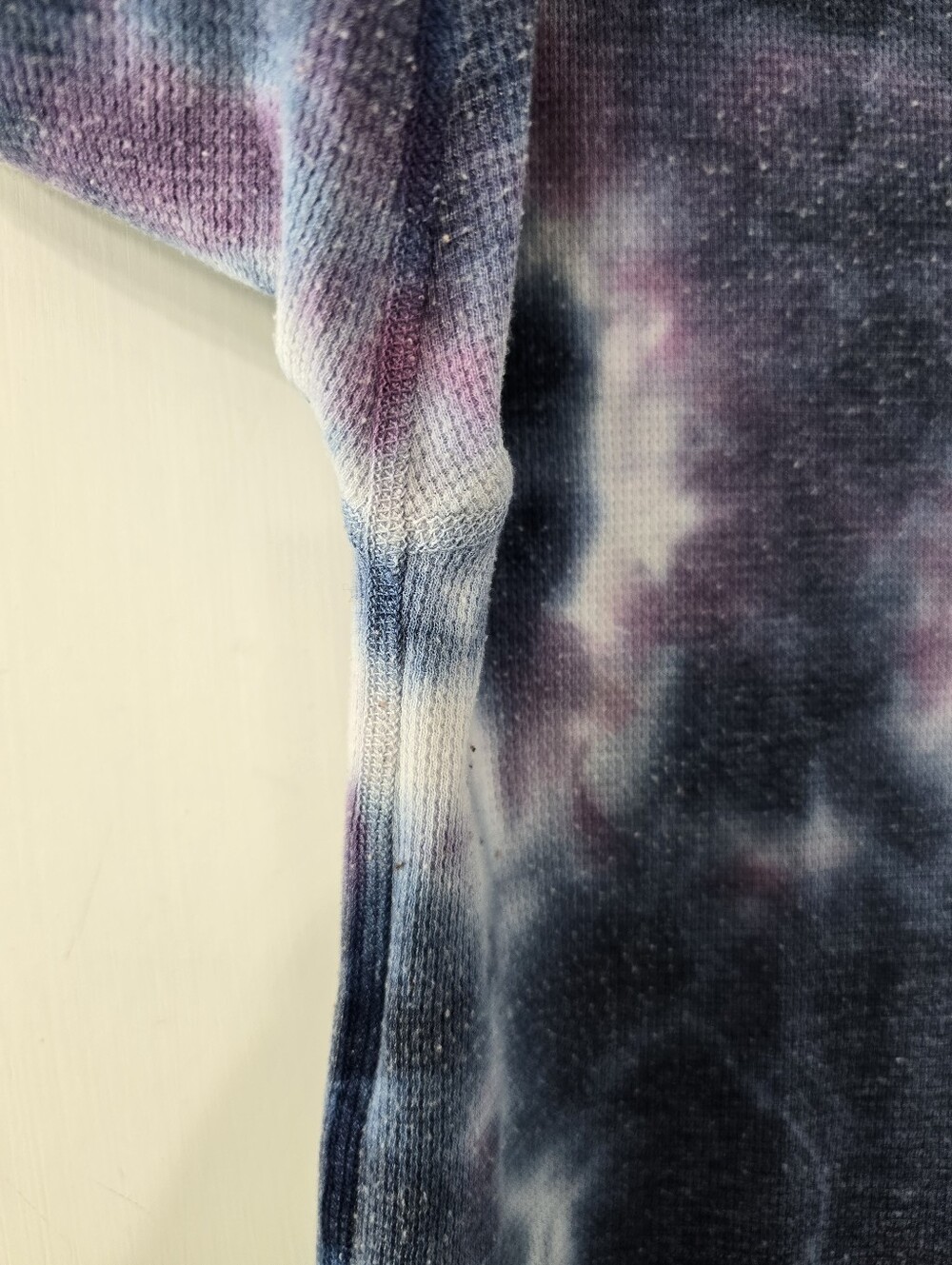 Aviator Nation Hand Dyed Unisex Tie Dye Thermal Long Sleeve Waffle Knit Shirt XS - Picture 12 of 13